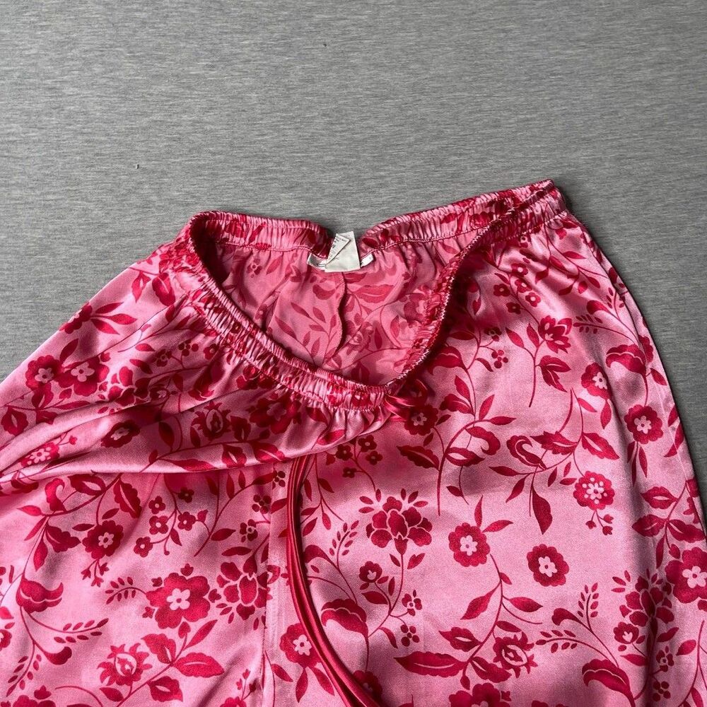 Natori Cruz Women’s Pink & Red Floral Print Satin PJ Pants - Picture 7 of 11